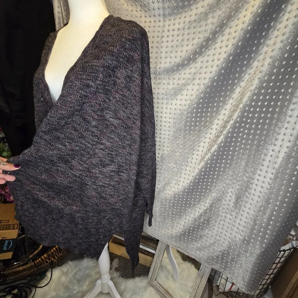 Free People Boho Cabin Core Lightweight High Low Multicolor Heather Cardigan